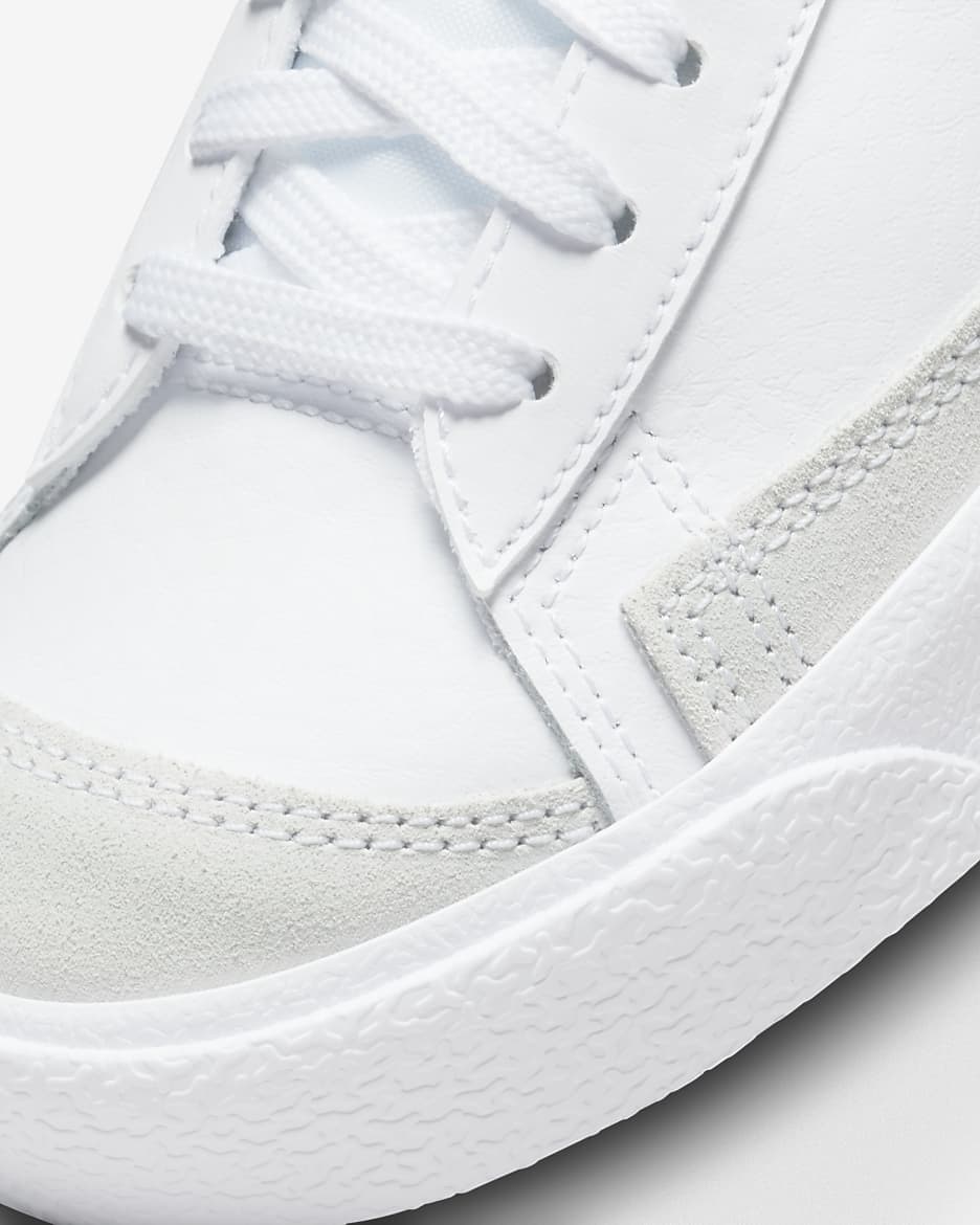 Nike Blazer Mid '77 Older Kids' Shoes - White/Total Orange/Black