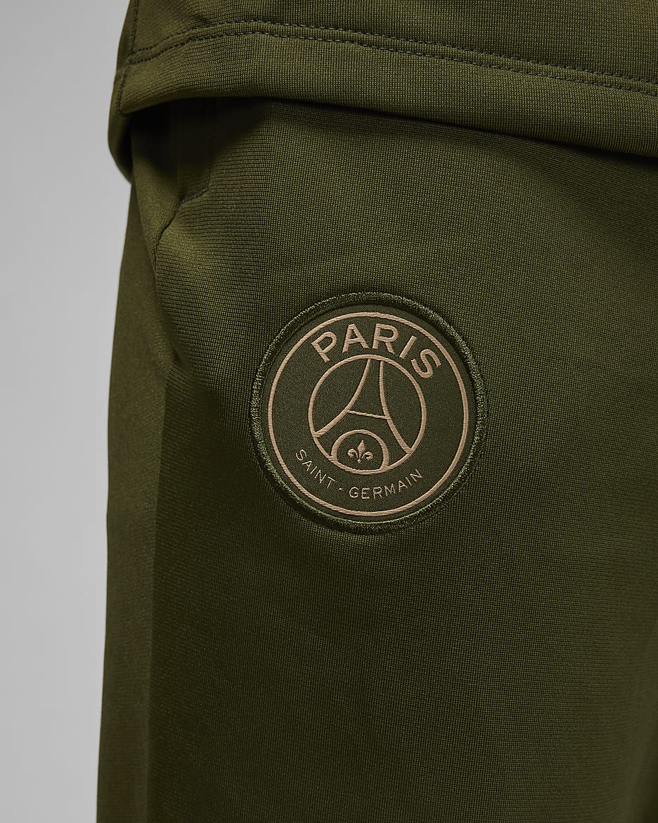 Paris Saint-Germain Strike (fjerdedrakt) Jordan Dri-FIT fotballtracksuit med hette til herre - Rough Green/Hemp