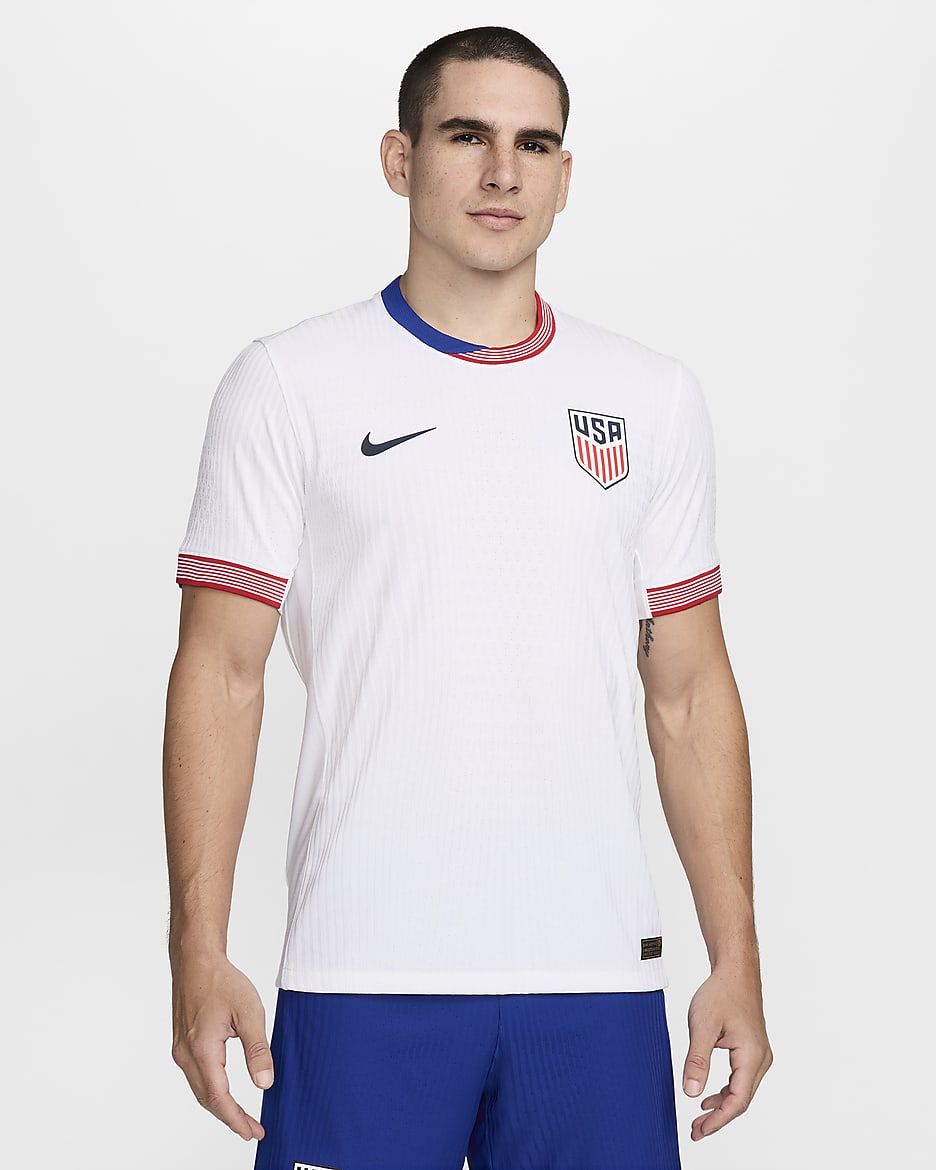 Jersey de fútbol Nike Dri-FIT ADV Authentic de la USMNT local 2024 Match para hombre - Blanco/Blanco/Obsidiana
