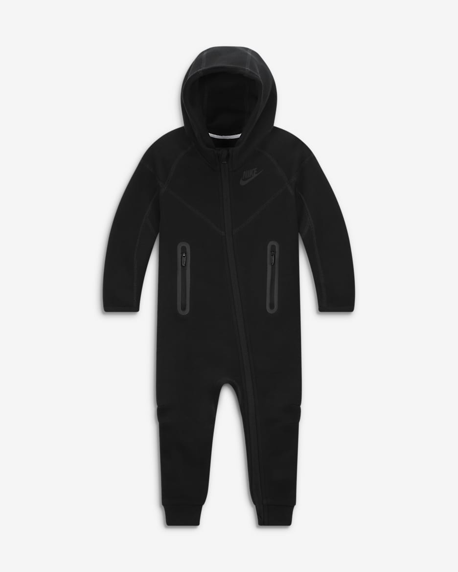 Nike Sportswear Tech Fleece Hooded Coverall Baby Coverall - Black