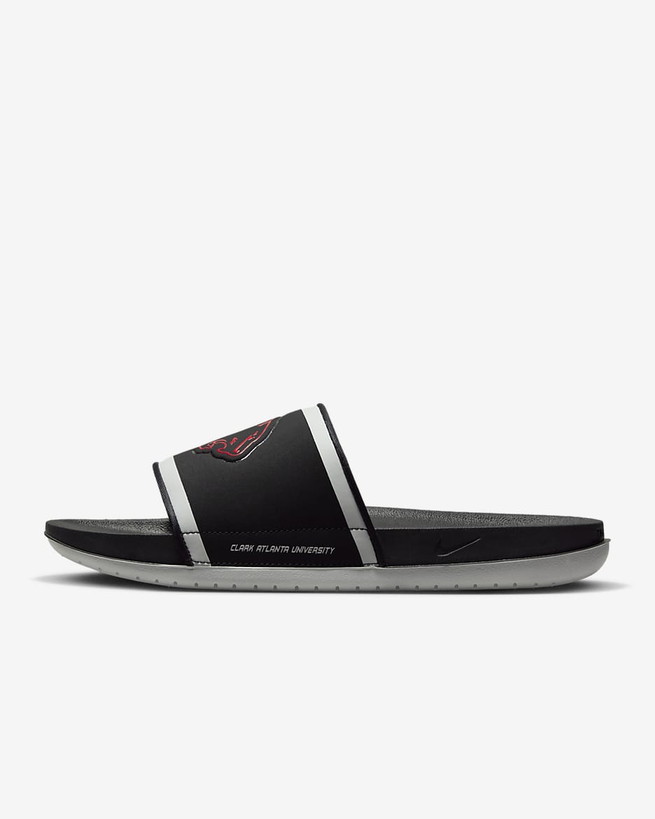 Clark Atlanta Nike College Offcourt Slides - Black/Light Smoke Grey/Atom Red