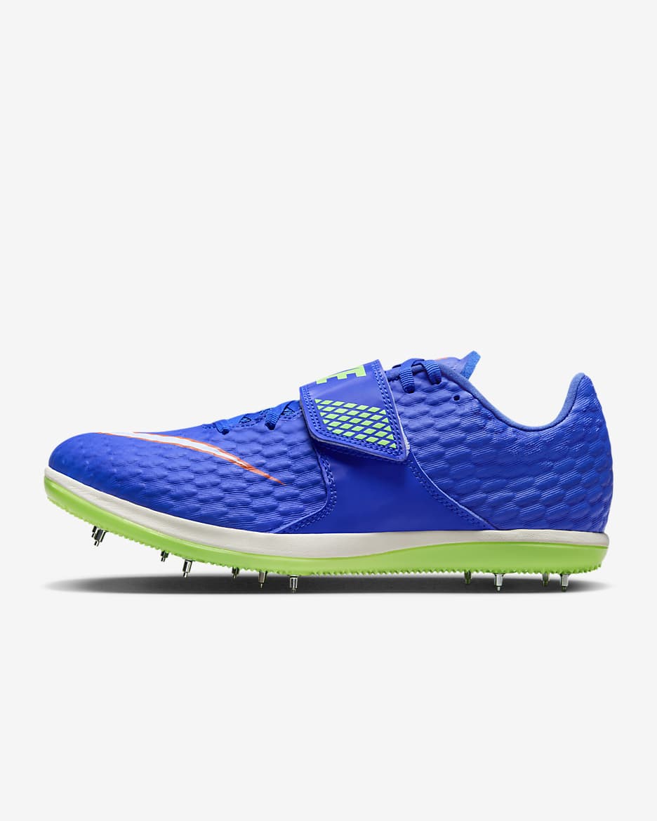 Nike High Jump Elite Track & Field Jumping Spikes - Racer Blue/Lime Blast/Safety Orange/White