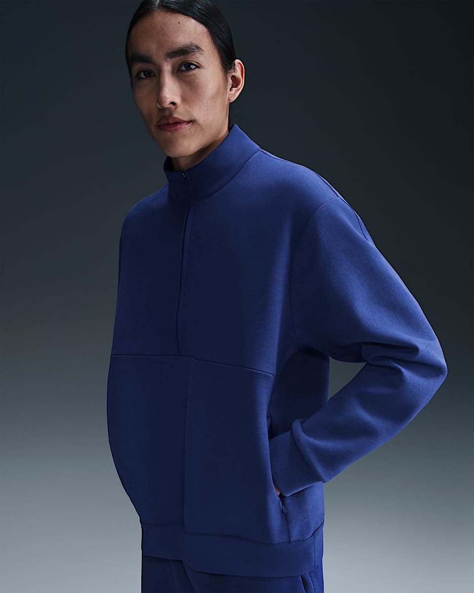 Nike 24.7 ImpossiblySoft Men's Dri-FIT 1/2-Zip Top - Deep Royal Blue/Blue Void