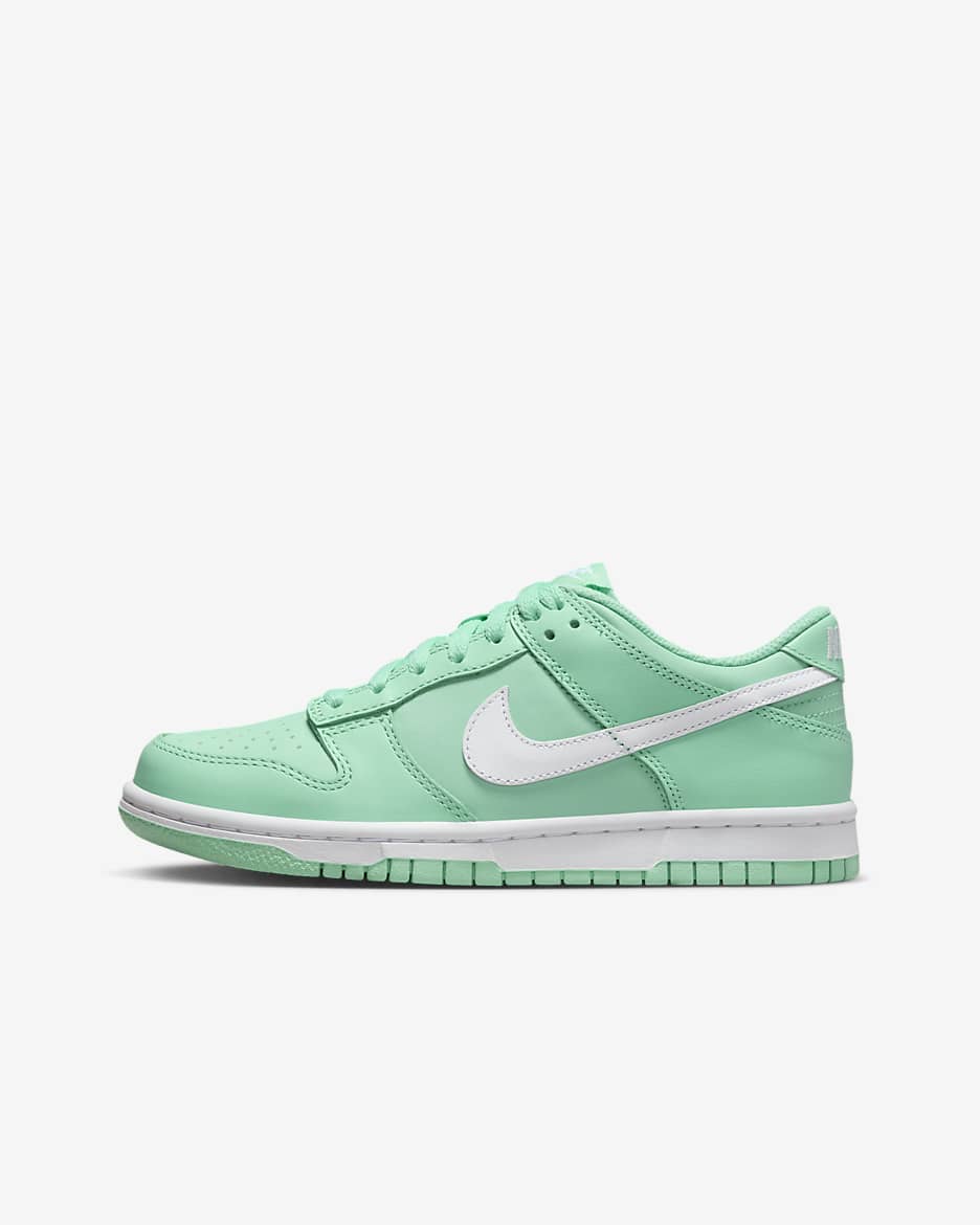 รองเท้าเด็กโต Nike Dunk Low - Emerald Rise/ขาว