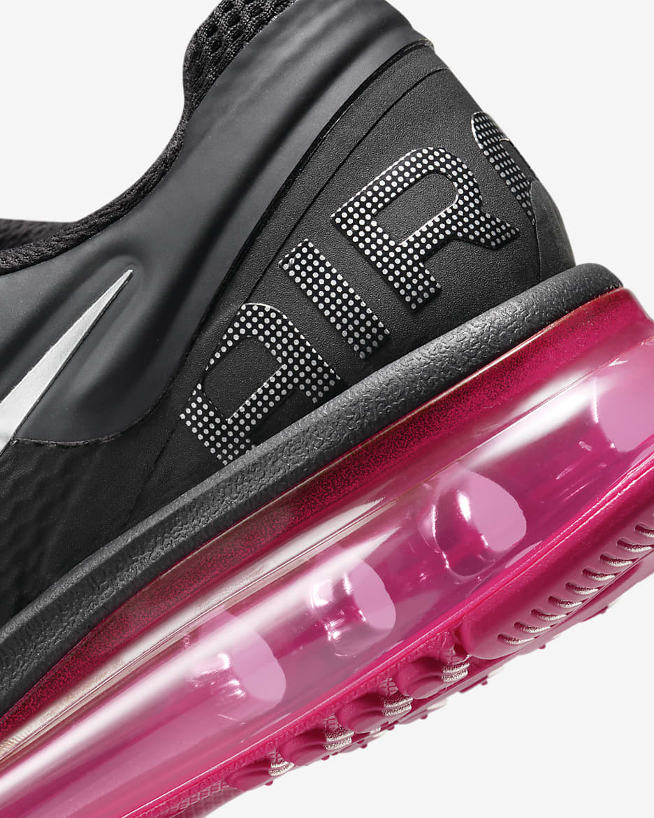 Nike Air Max 2013 sko til store barn - Svart/Dark Grey/Fusion Pink/Metallic Silver