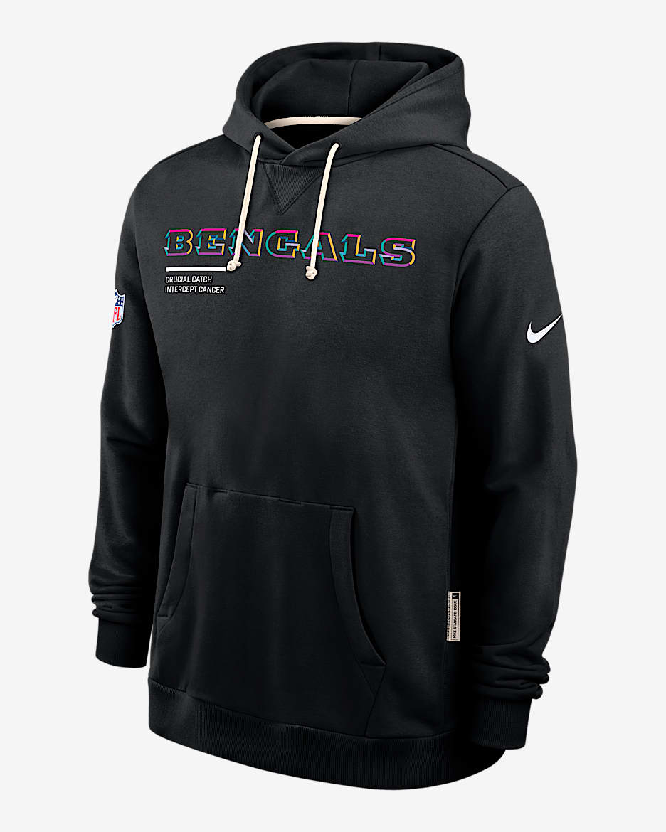 Cincinnati Bengals Crucial Catch Sideline Men's Nike Dri-FIT NFL Pullover Hoodie - Black