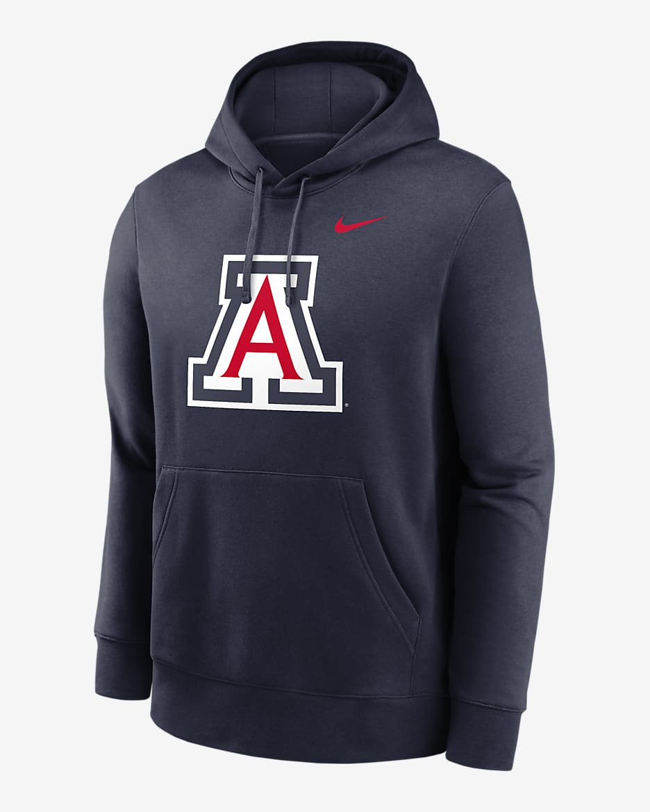 Arizona Wildcats Primetime Evergreen Club Primary Logo Men's Nike College Pullover Hoodie - Navy