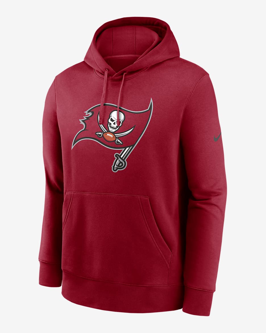 Tampa Bay Buccaneers Club Logo Men's Nike NFL Pullover Hoodie - Gym Red