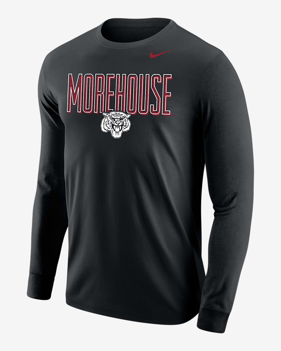 Nike College (Morehouse) Men's Long-Sleeve T-Shirt - Black