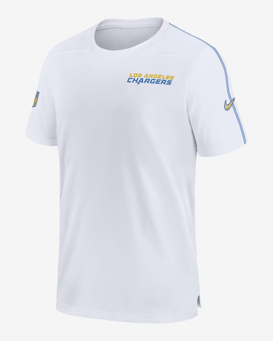 Los Angeles Chargers Sideline Coach Men's Nike Dri-FIT NFL Top - White