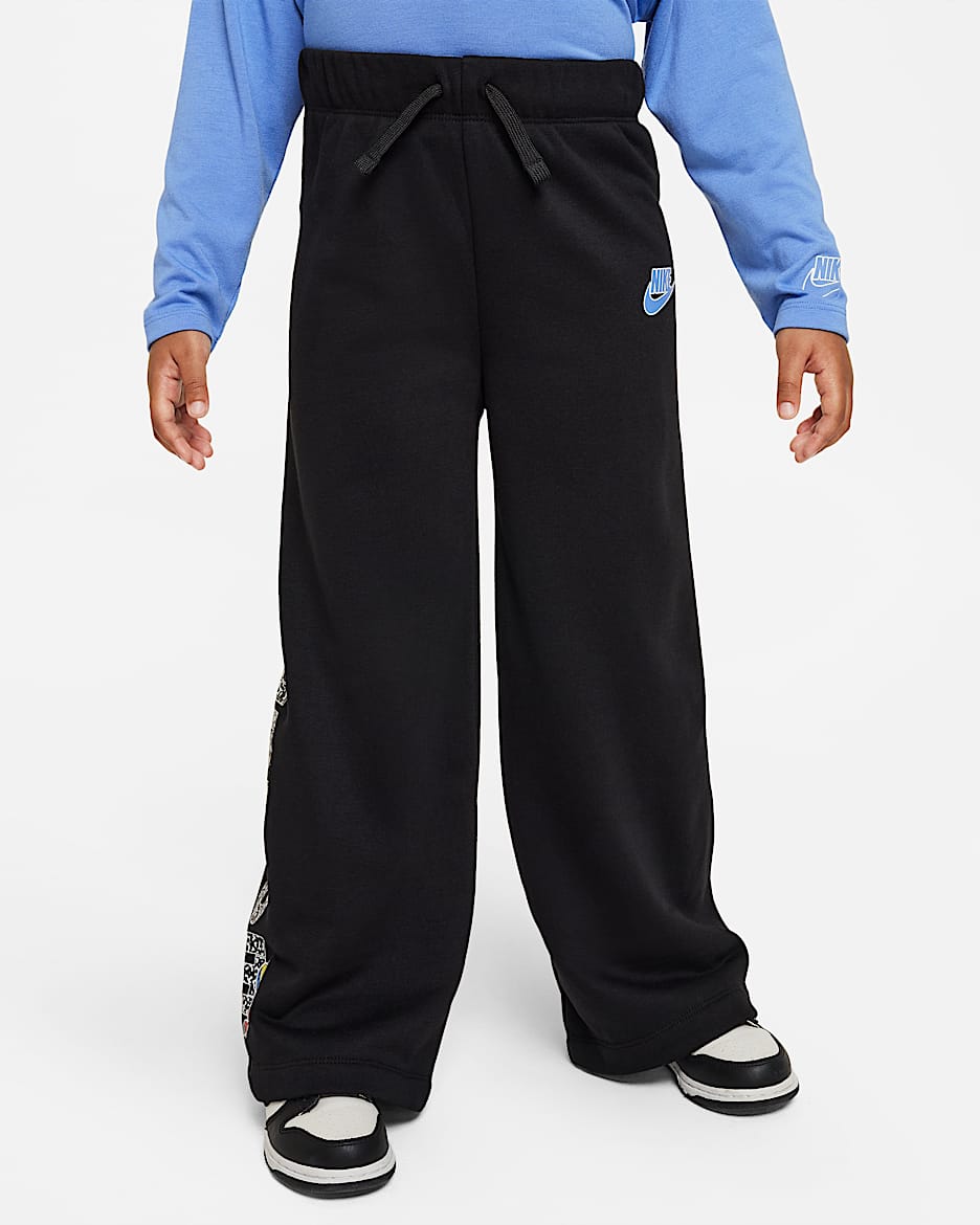 Nike Notebook Wide Leg Pants Little Kids Pants - Black