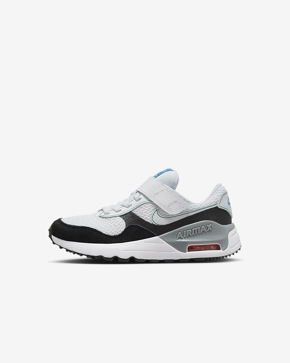 Nike Air Max SYSTM Younger Kids' Shoes - White/Black/Cool Grey/Pure Platinum