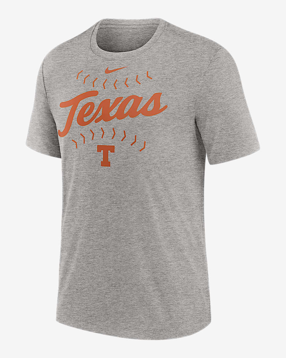 Texas Longhorns Campus Local Men's Nike College T-Shirt - Grey