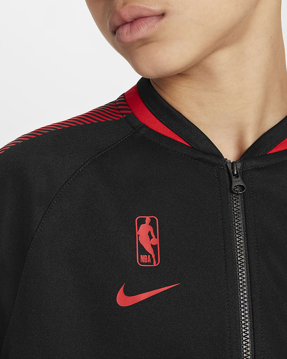 Chicago Bulls Starting 5 Courtside Nike Dri-FIT NBA-s tréningruha nagyobb gyerekeknek - Fekete