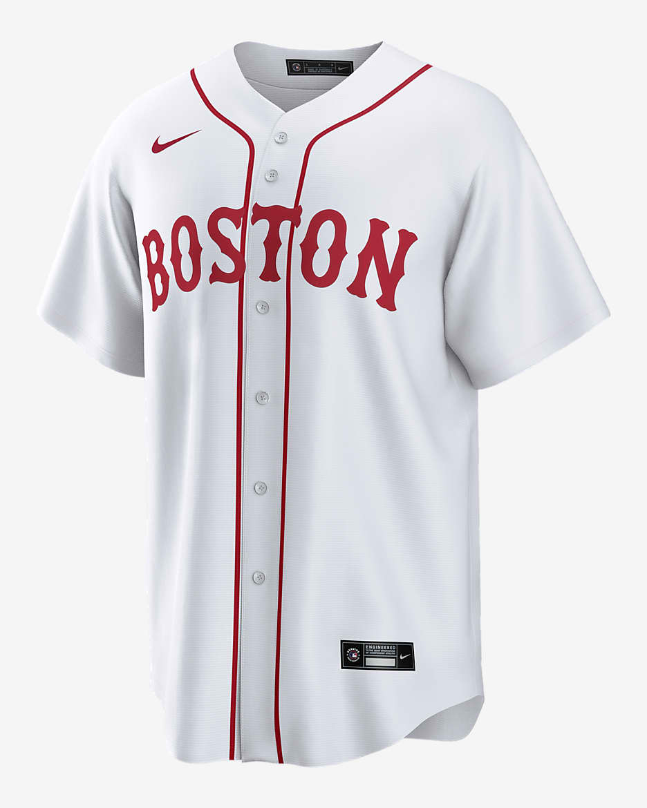 MLB Boston Red Sox (Rafael Devers) Men's Replica Baseball Jersey - White/Red