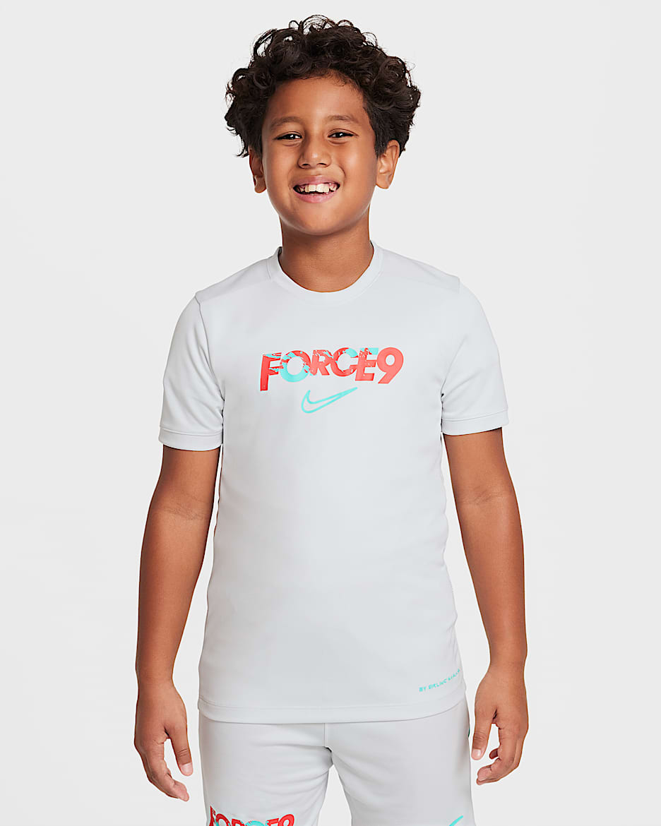 Erling Haaland Academy Older Kids' Dri-FIT Football Top - Photon Dust/Photon Dust/Dynamic Turquoise