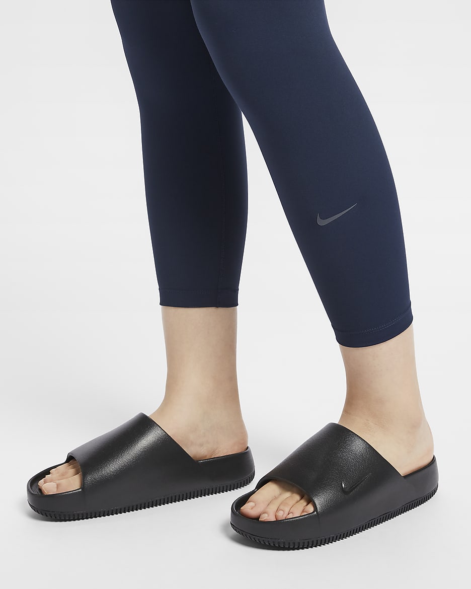 เลกกิ้งเอวสูง 7/8 ส่วนผู้หญิง Nike One - Obsidian/ดำ