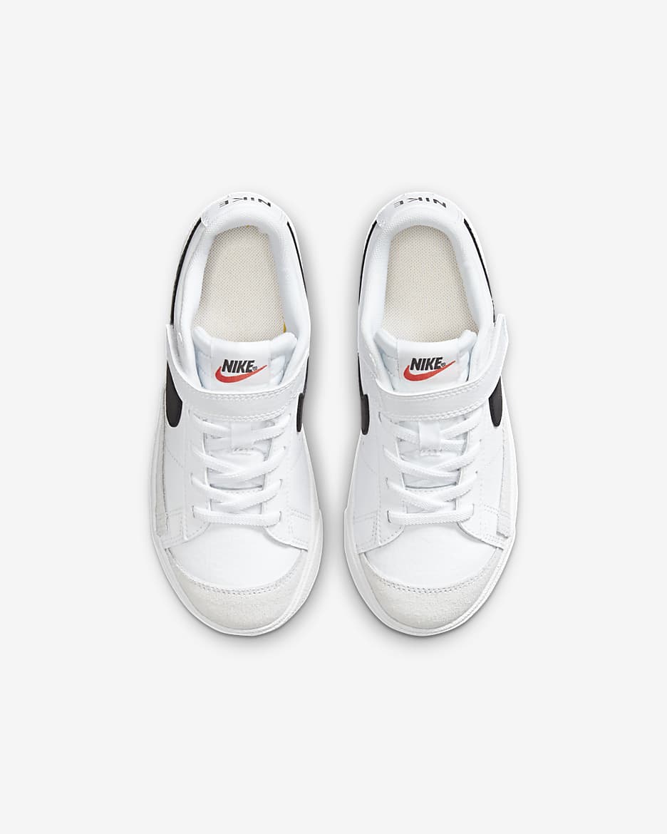 Tenis para niños de preescolar Nike Blazer Low '77 - Blanco/Naranja total/Negro