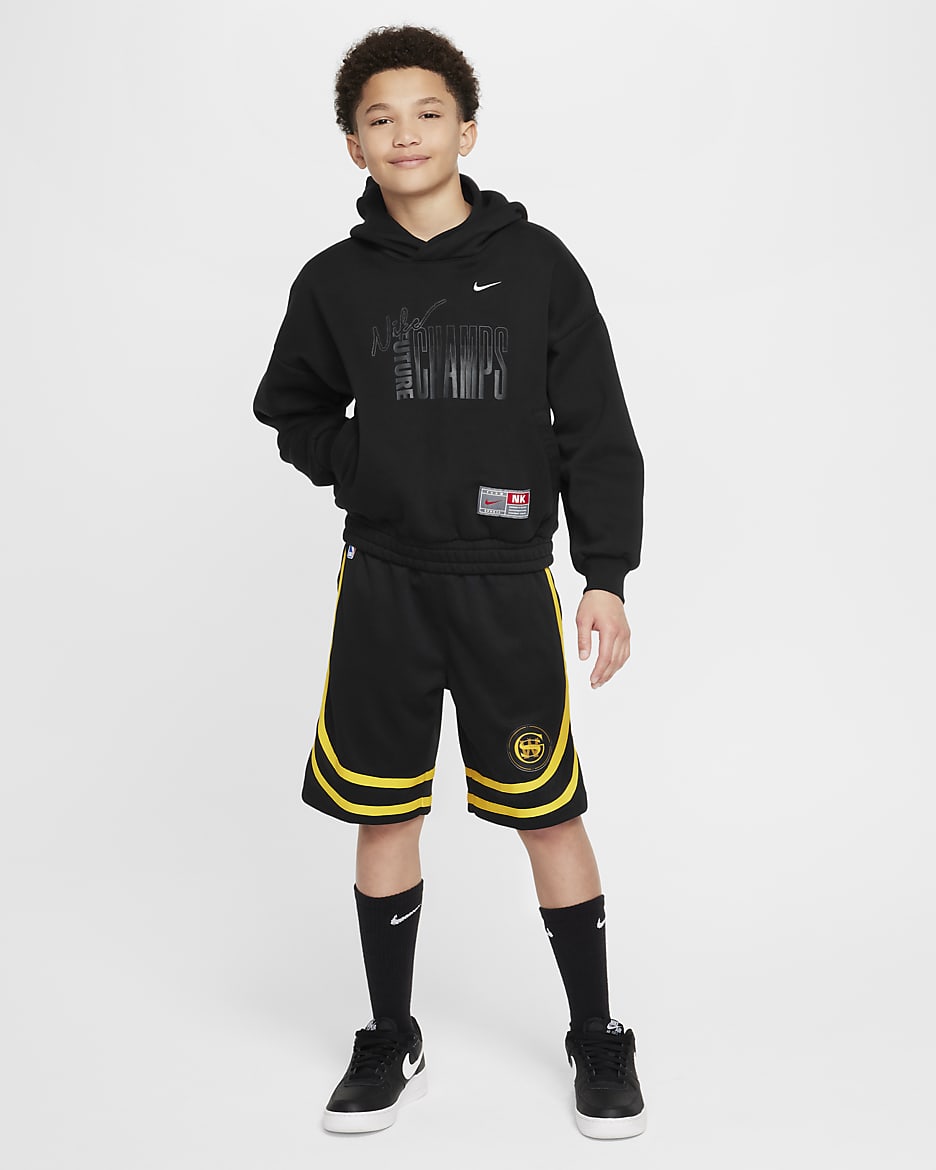 Golden State Warriors 2023/24 City Edition Older Kids' Nike Dri-FIT NBA Swingman Shorts - Black