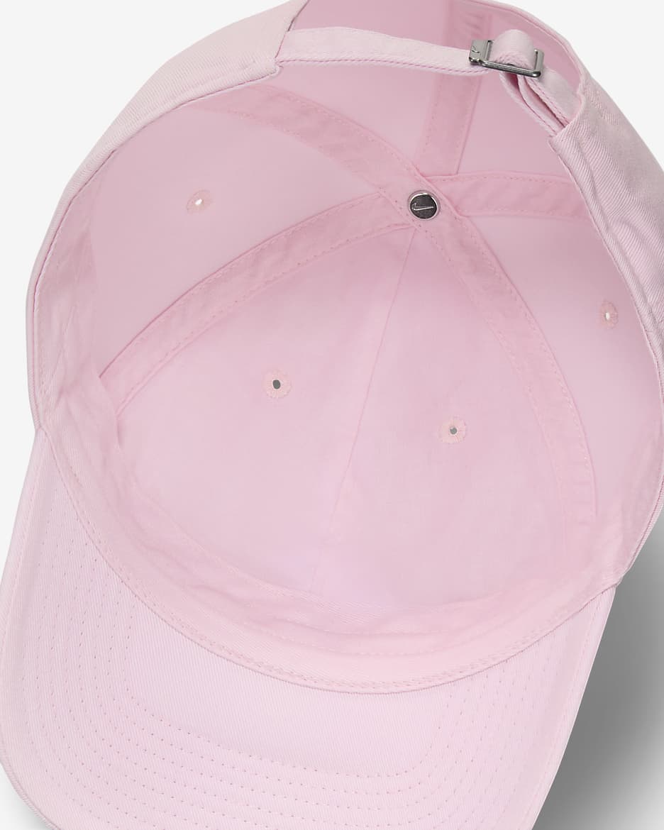 Casquette délavée souple Futura Nike Club pour enfant - Pink Foam/Blanc