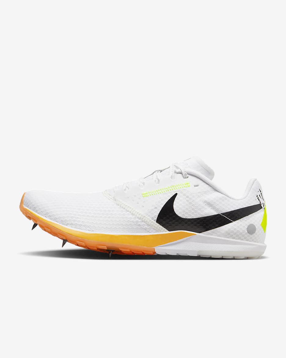 Tenis con clavos para campo traviesa Nike Rival XC 6 - Blanco/Naranja total/Naranja láser/Negro