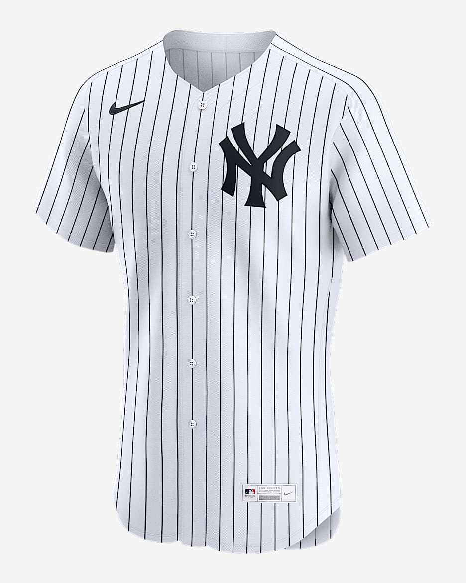 Jersey Nike Dri-FIT ADV de la MLB Elite para hombre Aaron Judge New York Yankees - Blanco