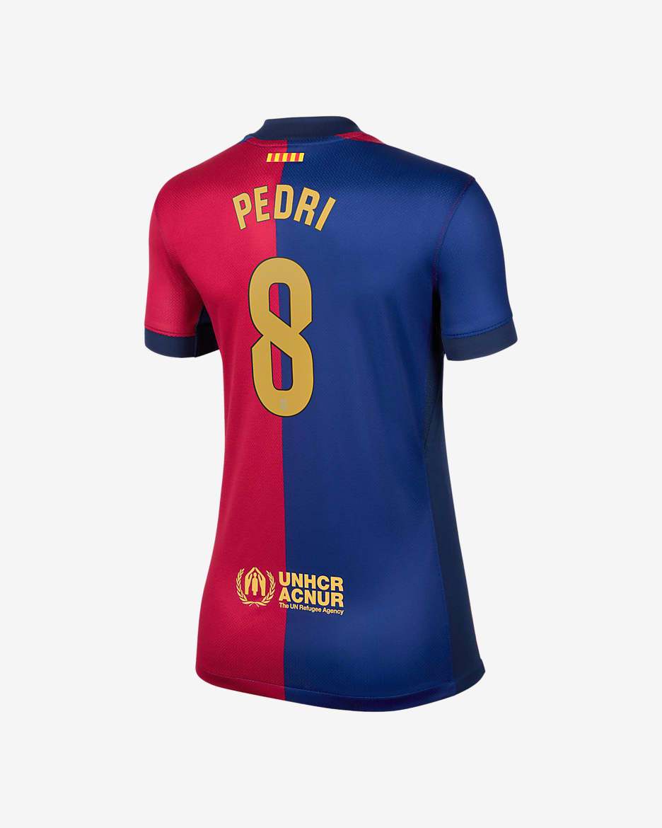 Pedri Barcelona 2024/25 Stadium Home Women's Nike Dri-FIT Soccer Jersey