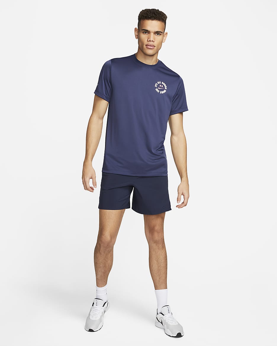 Short non doublé Nike Unlimited Dri-FIT 18 cm pour homme - Obsidian/Noir/Obsidian