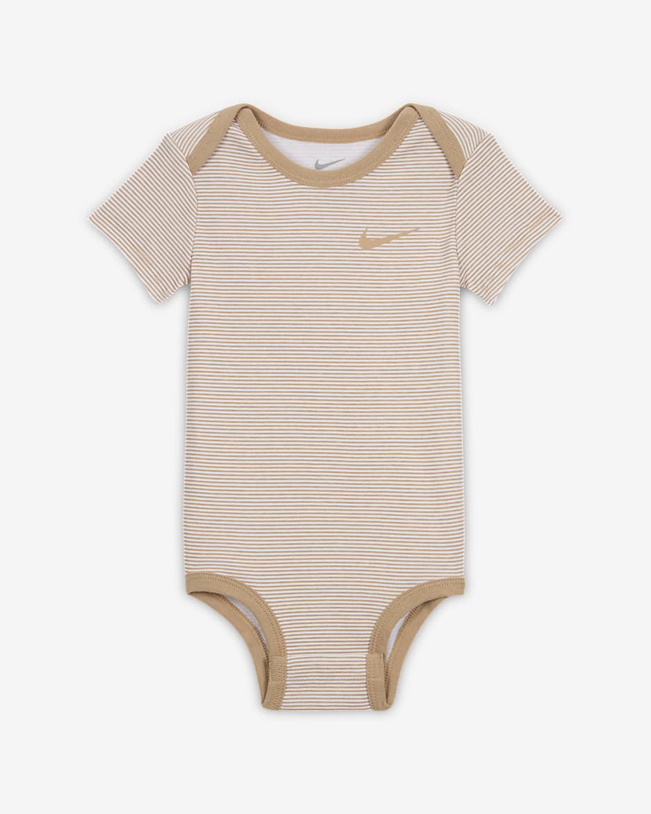 Nike Baby Essentials Baby (12-24M) 3-Piece Bodysuit Set - Pale Ivory