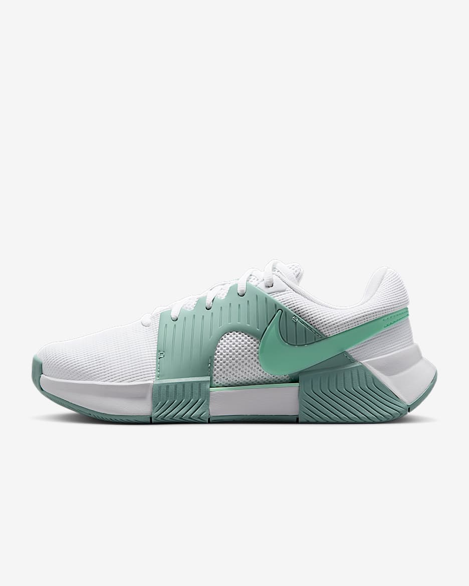 Nike Zoom GP Challenge 1 Sert Kort Kadın Tenis Ayakkabısı - Beyaz/Cannon/Mint Foam