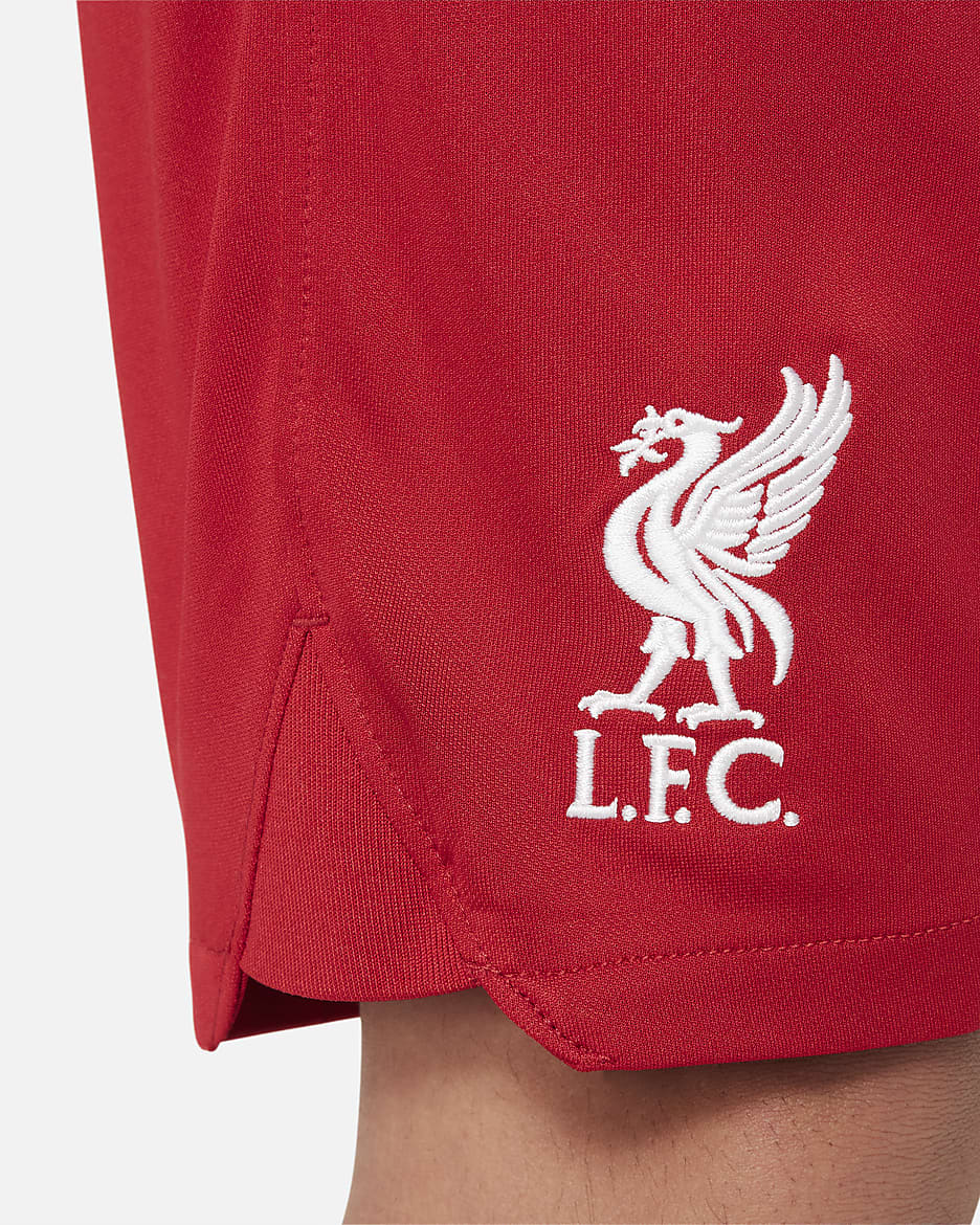 Liverpool FC 2023/24 Stadium Home Big Kids' Nike Dri-FIT Soccer Shorts - Gym Red/White