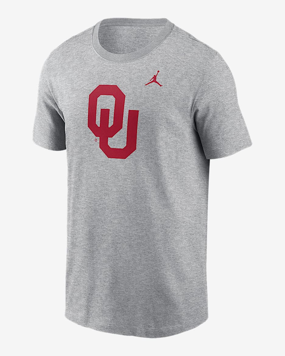 Playera universitaria Nike para hombre Oklahoma Sooners Primetime Logo - Gris oscuro jaspeado