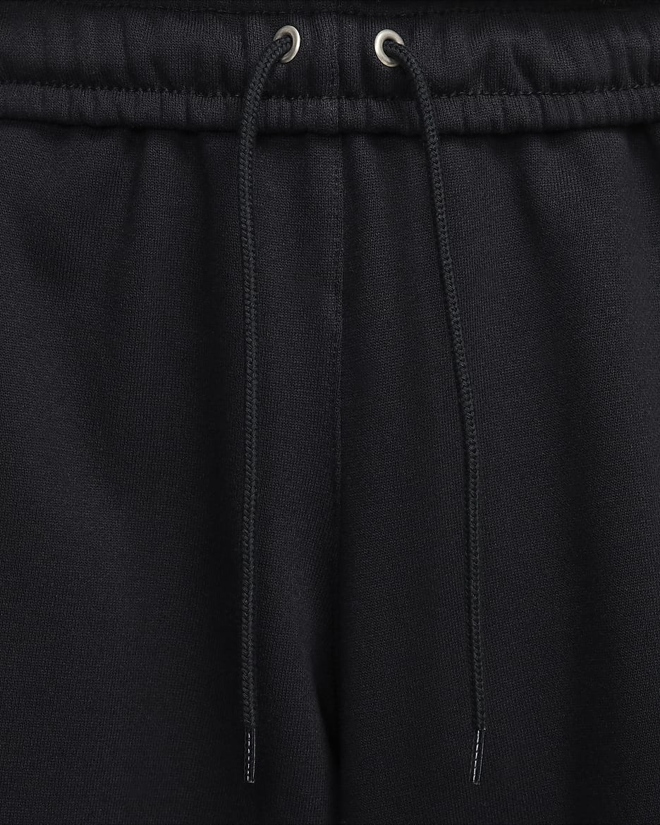 Nike Club Fleece Men's Oversized French Terry Trousers - Black/Black/White