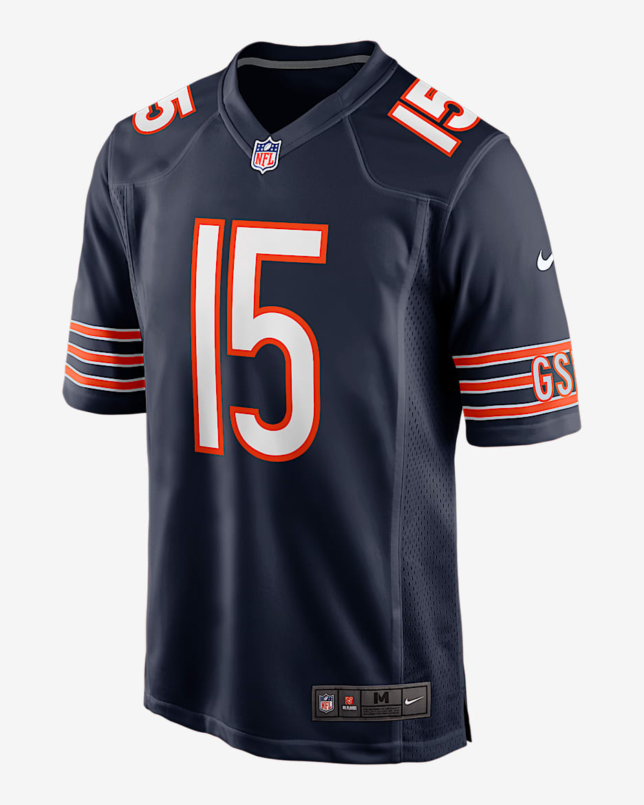 Jersey Nike de la NFL Game para hombre Rome Odunze Chicago Bears - Marino