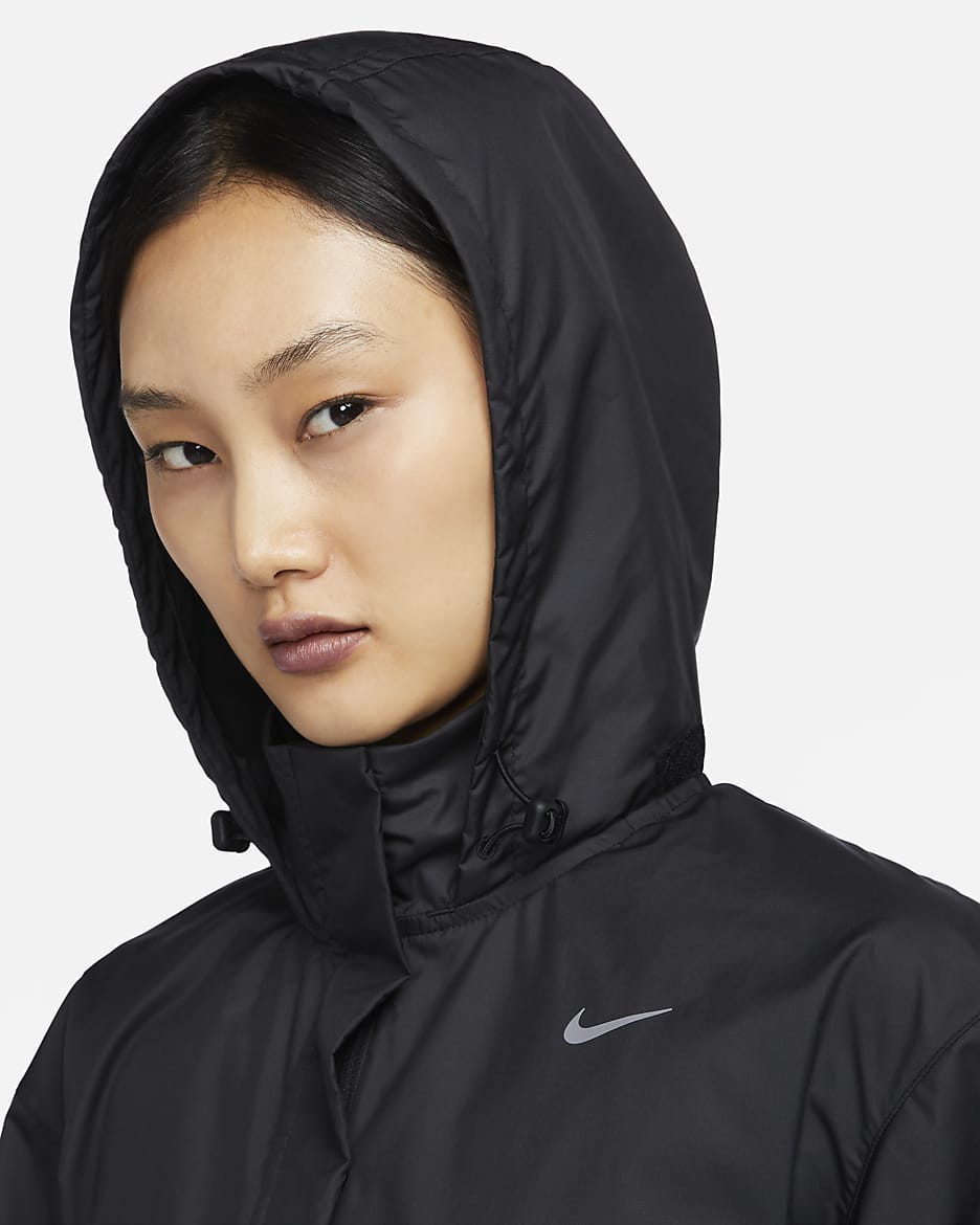 เสื้อแจ็คเก็ตวิ่งผู้หญิง Nike Fast Repel - ดำ/ดำ