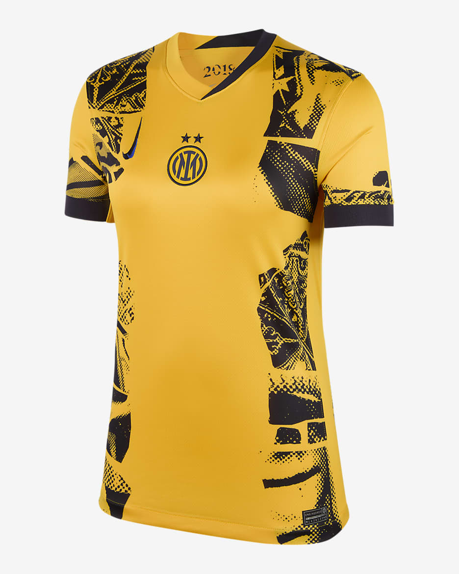 Tercera equipació Stadium Inter de Milà 2024/25 Samarreta de futbol Replica Nike Dri-FIT - Dona - University Gold/Blackened Blue/University Gold/Lyon Blue