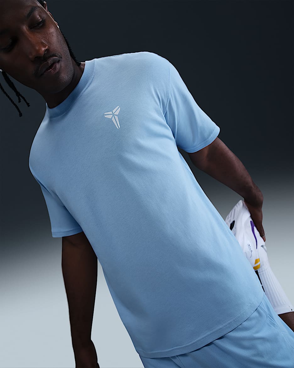 Playera de básquetbol para hombre Kobe - Azul psíquico/Blanco