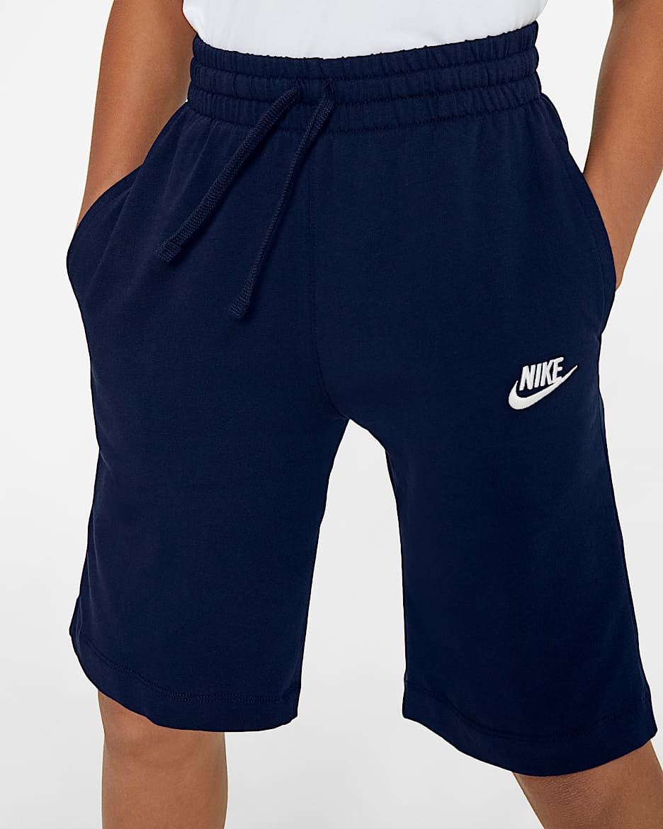 Nike Sportswear Big Kids' (Boys') Shorts - Blue Void/Blue Void/White
