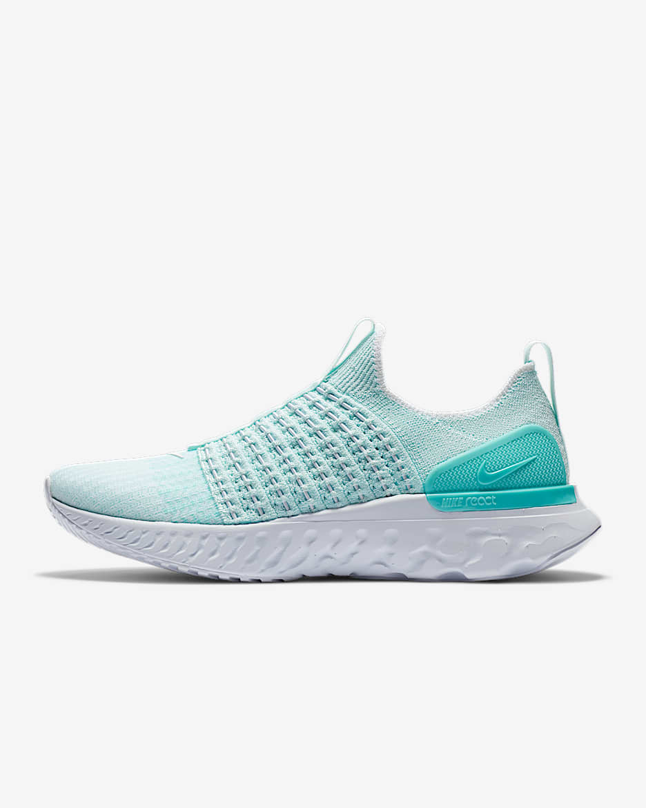 Nike React Phantom Run Flyknit 2 Women's Road Running Shoes - Teal Tint/Aurora Green/White