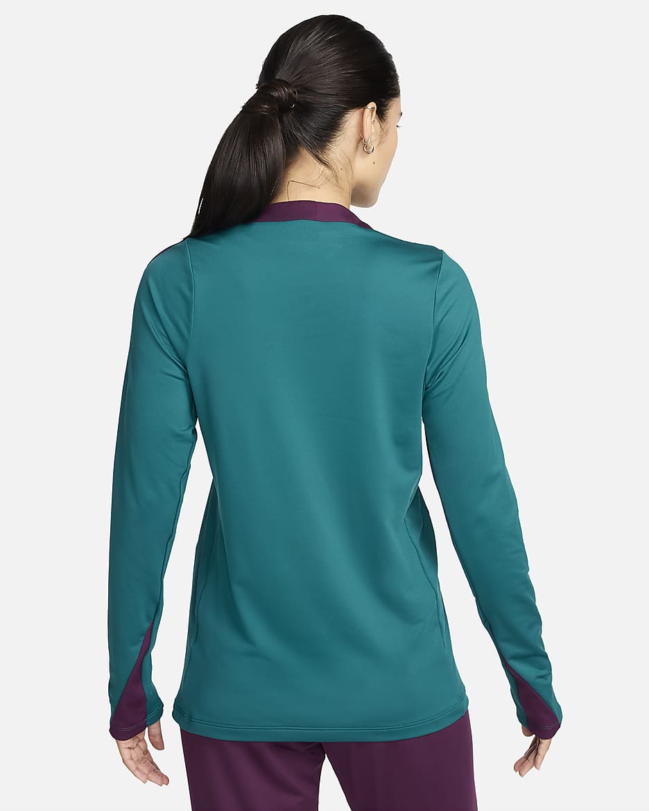 Paris Saint-Germain Strike Women's Nike Dri-FIT Football Crew-Neck Knit Top - Geode Teal/Geode Teal/Bordeaux/Guava Ice