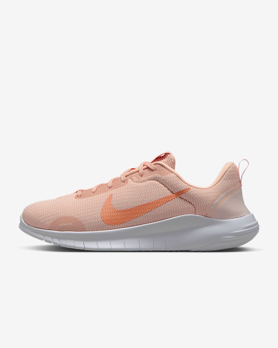 Tenis de correr en pavimento para mujer Nike Flex Experience Run 12 - Coral lavado/Rosa lavado/Ágata melocotón