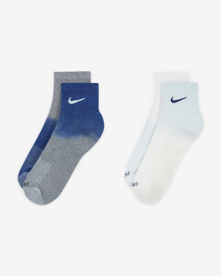 Nike Everyday Plus Cushioned Ankle Socks (2 Pairs) - Multi-Colour