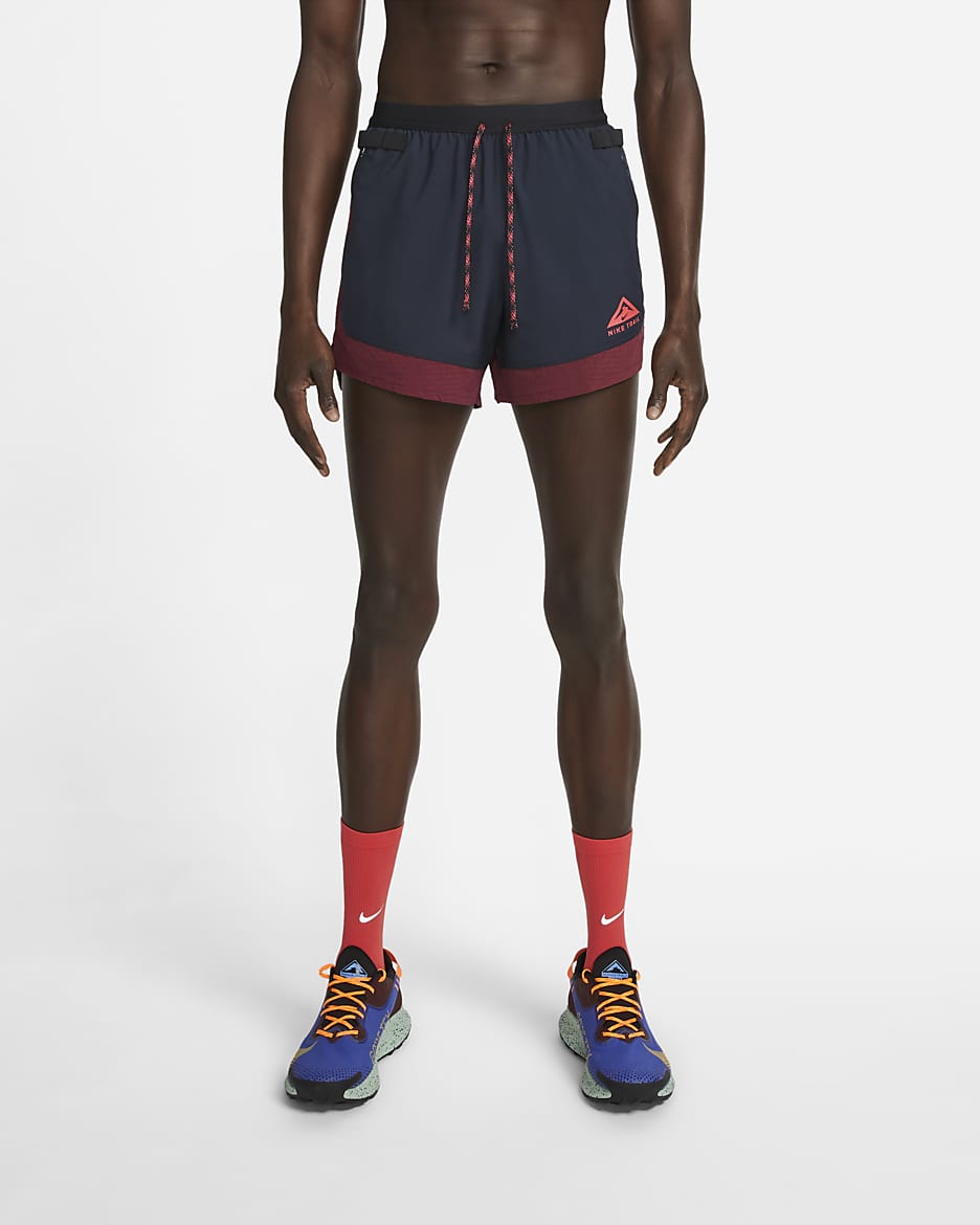 Shorts de trail running para hombre Nike Dri-FIT Flex Stride - Remolacha oscuro/Obsidiana oscuro/Rojo fusión