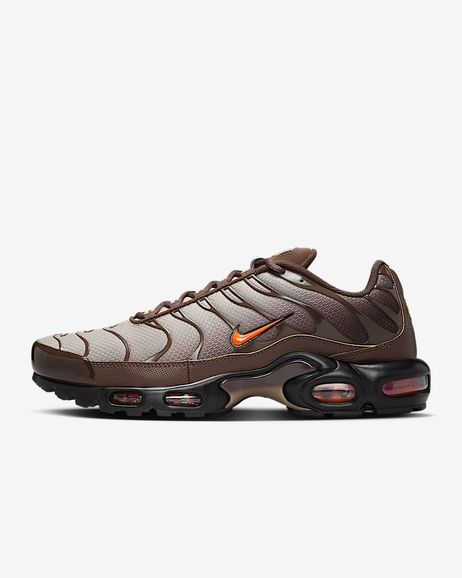 รองเท้าผู้ชาย Nike Air Max Plus - Baroque Brown/Khaki/ดำ/Safety Orange