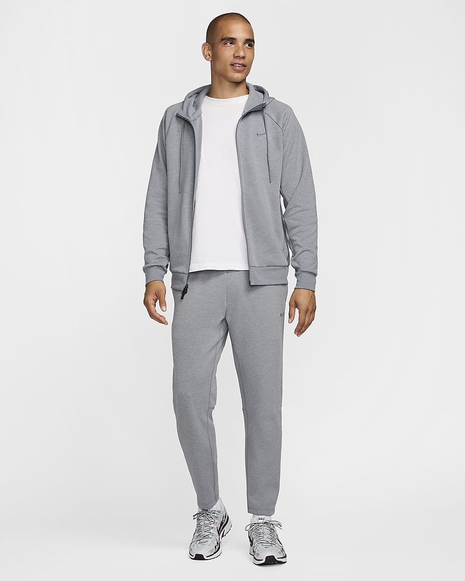 Sweat à capuche et zip Dri-FIT UV Nike Primary pour homme - Cool Grey/Heather/Cool Grey