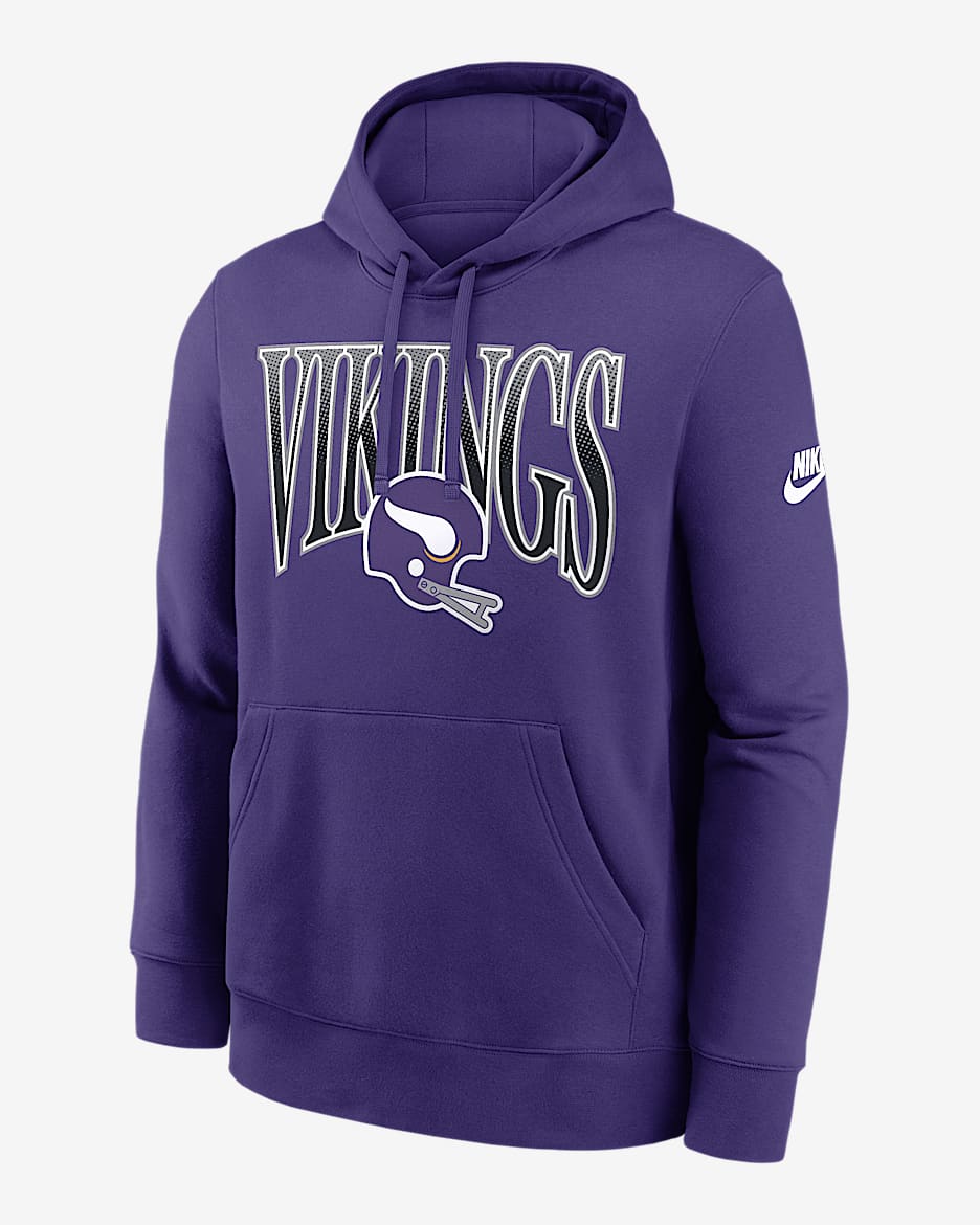 Minnesota Vikings Rewind Club Men's Nike NFL Pullover Hoodie - Court Purple