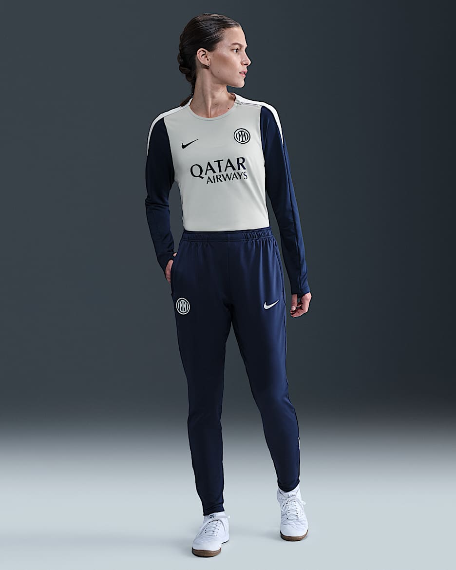 Dámské pleteninové fotbalové kalhoty Nike Dri-FIT Inter Milan Strike - Blue Void/Ghost Aqua/Ghost Aqua