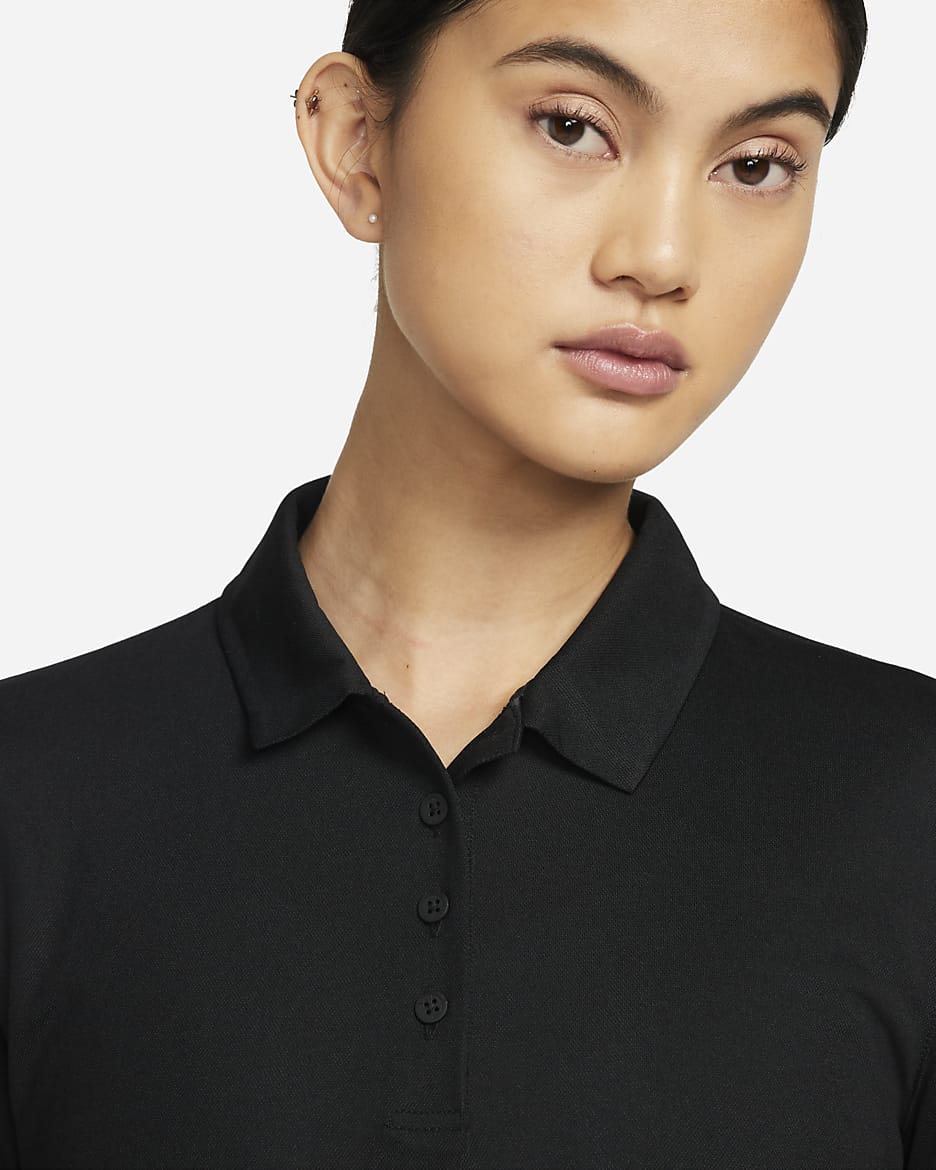 Nike Dri-FIT Victory Women's Golf Polo - Black/White