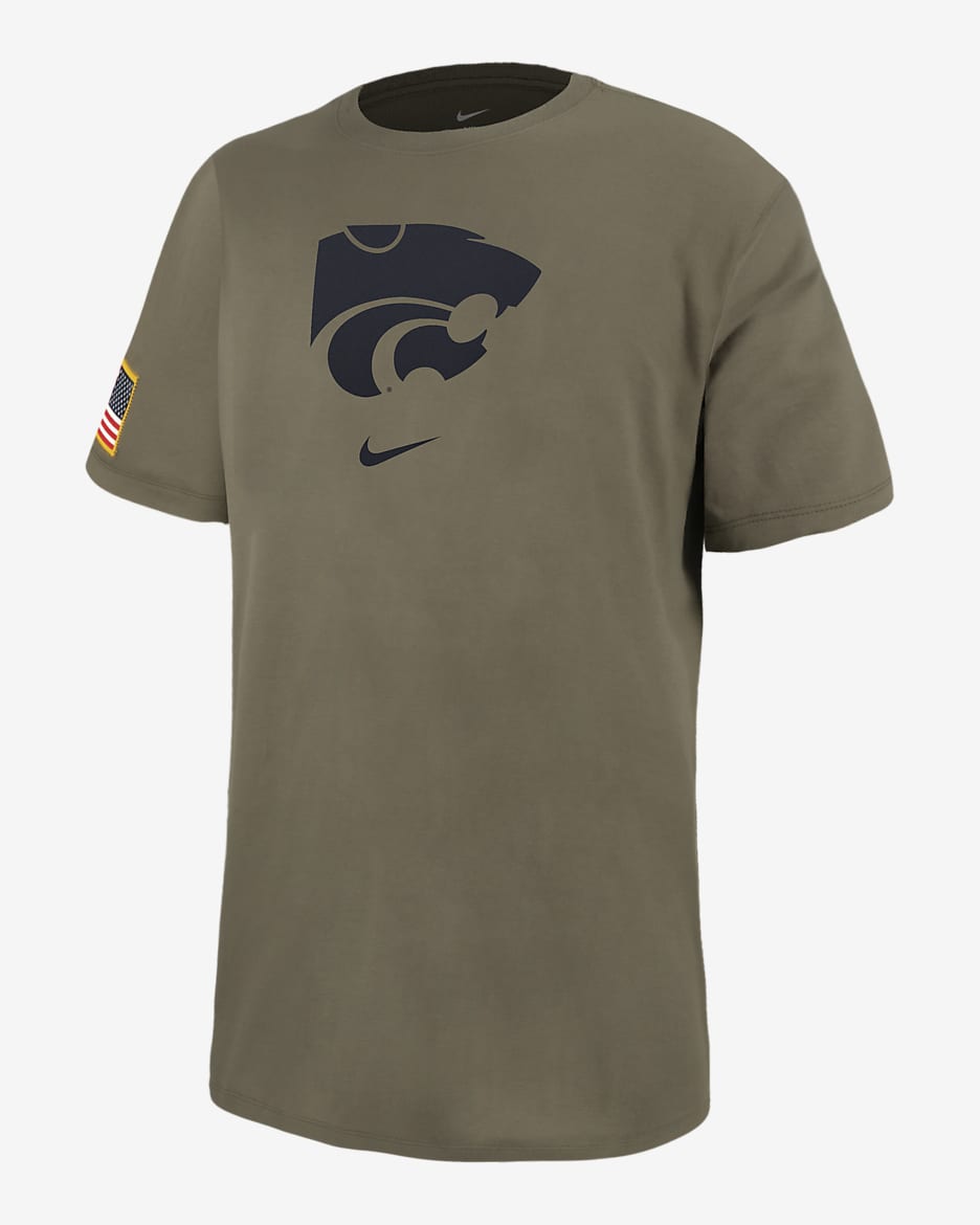 Kansas State Men's Nike College T-Shirt - Medium Olive