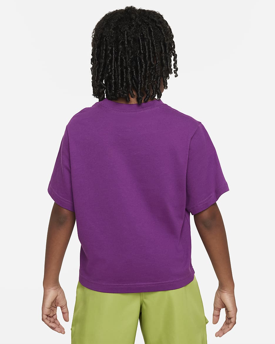 Nike Sportswear Older Kids' (Girls') T-Shirt - Viotech/White